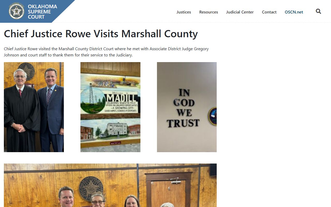 Marshall County arrest and court charge records at the District Court
