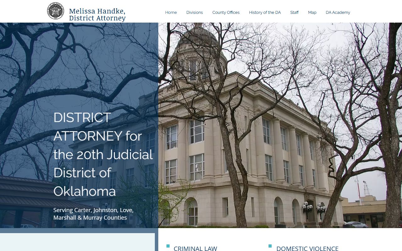 Marshall County criminal court records and the District 20 District Attorney office